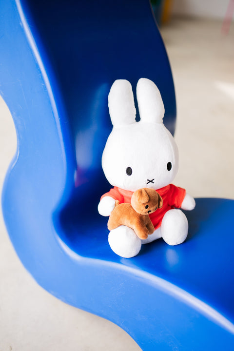 Miffy mit Snuffy 33 cm - 13'' | Weiß / Orange