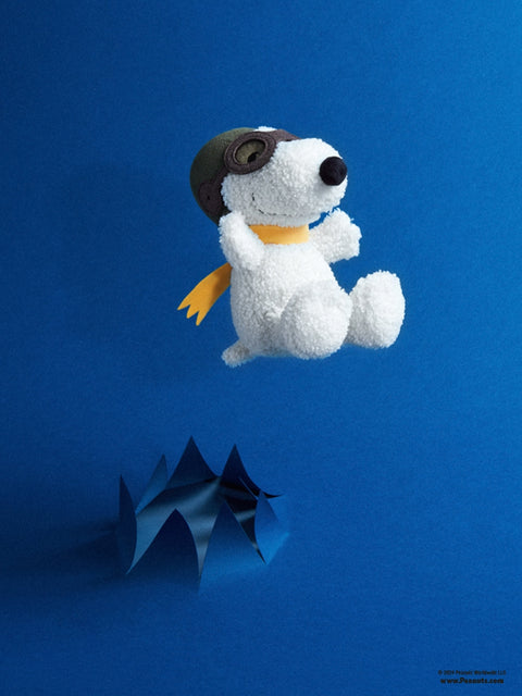 Snoopy Sitting Flying Ace 20 cm - 8'' | Cream